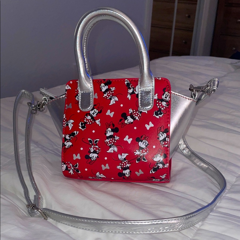 Disney Minnie Mouse Red and Silver Mini Bag